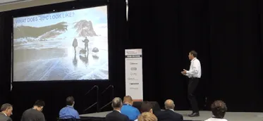 CPC member speaking at event